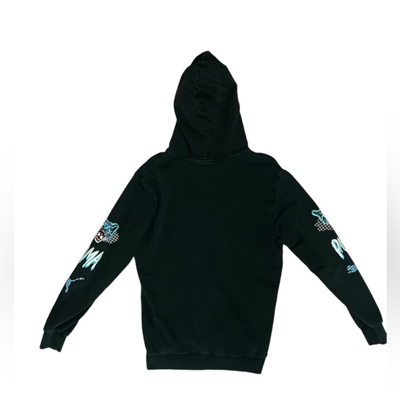 Puma Men Hoodie Tiger Print Black - Picture 4 of 5